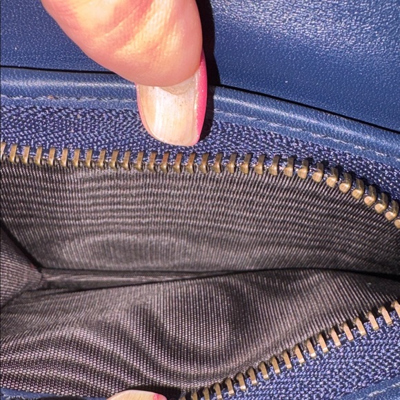 GUCCI Denim GG Marmont Floral Embroidered Compact Wallet - Picture 11 of 12